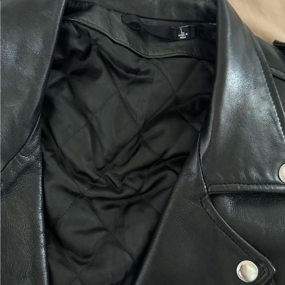 Blk dnm leather biker - Picture 6 of 10